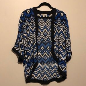 Blue patterned kimono